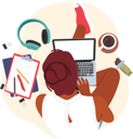 پیش‌نمایش فایل female-freelancer-working-7937929 از پک فناوری‌های مدرن