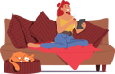 پیش‌نمایش فایل girl-talk-online-via-video-call-while-sitting-on-sofa-7937914 از پک فناوری‌های مدرن
