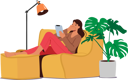 پیش‌نمایش فایل girl-talking-online-while-sitting-on-couch-7937911 از پک فناوری‌های مدرن