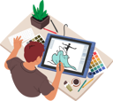 پیش‌نمایش فایل male-graphic-designer-drawing-on-tablet-7937888 از پک فناوری‌های مدرن
