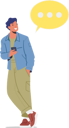پیش‌نمایش فایل man-talking-through-smartphone-7937928 از پک فناوری‌های مدرن