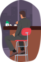 پیش‌نمایش فایل man-talking-to-wife-via-video-call-from-cafe-7937912 از پک فناوری‌های مدرن