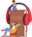 پیش‌نمایش فایل relaxed-people-listening-e-book-7937894 از پک فناوری‌های مدرن