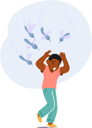 پیش‌نمایش فایل kid-flailing-arms-to-escape-from-buzzing-mosquitoes-8687120 از پک کودکان