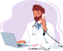پیش‌نمایش فایل male-doctor-sitting-at-desk-with-laptop-8687014 از پک سلامت