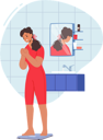 پیش‌نمایش فایل unhappy-girl-standing-on-weight-scale-8687020 از پک سلامت