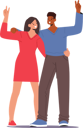 پیش‌نمایش فایل couple-show-victory-gesture-8687557 از پک آدم‌های خوشحال