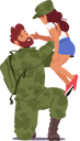 پیش‌نمایش فایل daughter-meet-her-soldier-father-8687560 از پک آدم‌های خوشحال