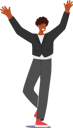 پیش‌نمایش فایل happy-african-male-waving-hands-8687558 از پک آدم‌های خوشحال