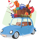 پیش‌نمایش فایل vintage-car-with-luggage-on-roof-8687294 از پک سفر