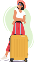 پیش‌نمایش فایل woman-stands-beside-luggage-8687278 از پک سفر