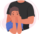 پیش‌نمایش فایل adult-man-covering-mouth-of-young-boy-8687077 از پک کودکان