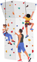 پیش‌نمایش فایل children-climbing-wall-with-guidance-of-trainer-8687081 از پک کودکان