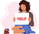 پیش‌نمایش فایل young-girl-hold-help-banner-8687079 از پک کودکان