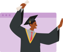 پیش‌نمایش فایل boy-getting-online-graduation-degree-8686938 از پک دانش‌آموزان و دانشجویان