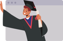 پیش‌نمایش فایل boy-getting-online-graduation-degree-8686939 از پک دانش‌آموزان و دانشجویان