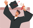 پیش‌نمایش فایل boy-proudly-holding-diploma-degree-and-throwing-hat-8686936 از پک دانش‌آموزان و دانشجویان
