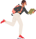 پیش‌نمایش فایل girl-running-with-backpack-and-pile-of-books-in-hands-being-late-to-lessons-in-college-8686928 از پک دانش‌آموزان و دانشجویان