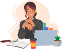 پیش‌نمایش فایل girl-seated-at-desk-surrounded-by-book-laptop-coffee-and-phone-8686933 از پک دانش‌آموزان و دانشجویان