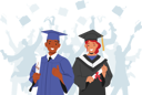 پیش‌نمایش فایل happy-girl-and-boy-graduate-in-their-graduation-gowns-and-caps-8686949 از پک دانش‌آموزان و دانشجویان