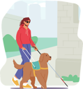 پیش‌نمایش فایل blind-female-with-guide-dog-walking-confidently-down-street-8686873 از پک افراد با حیوانات