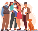 پیش‌نمایش فایل big-happy-family-stand-together-8687218 از پک رابطه و ارتباط