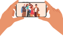 پیش‌نمایش فایل cheerful-family-photo-click-using-mobile-8687219 از پک رابطه و ارتباط