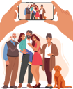 پیش‌نمایش فایل happy-family-characters-pose-together-with-bright-smiles-capturing-moment-of-love-and-togetherness-8687217 از پک رابطه و ارتباط
