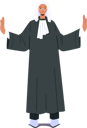 پیش‌نمایش فایل judicial-person-wearing-black-robe-and-white-collar-with-serious-face-expression-8687212 از پک رابطه و ارتباط