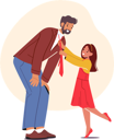 پیش‌نمایش فایل little-girl-tying-bow-on-her-dads-shirt-collar-8687202 از پک رابطه و ارتباط