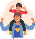پیش‌نمایش فایل little-son-perched-on-dads-shoulders-enjoying-view-from-above-8687205 از پک رابطه و ارتباط