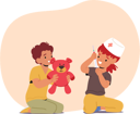 پیش‌نمایش فایل role-playing-children-engaged-in-doctor-play-8917126 از پک بچه‌ها / کودکانه