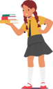 پیش‌نمایش فایل diligent-schoolgirl-character-holding-books-8917077 از پک بچه‌ها / کودکانه