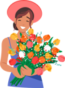 پیش‌نمایش فایل happy-woman-holds-summer-flowers-in-her-hands-8924702 از پک افراد