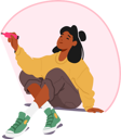 پیش‌نمایش فایل introvert-woman-drawing-circle-around-herself-for-personal-space-and-protection-8924714 از پک افراد