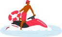 پیش‌نمایش فایل lifeguard-male-wear-red-uniform-equipped-with-life-buoy-skillfully-maneuvering-a-jet-ski-8924693 از پک افراد