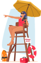 پیش‌نمایش فایل woman-lifeguard-with-binoculars-on-tower-8924694 از پک افراد