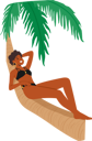 پیش‌نمایش فایل woman-lounges-on-palm-tree-8924703 از پک افراد