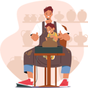 پیش‌نمایش فایل father-and-kid-create-pottery-together-9134887 از پک فعالیت‌های کودکان