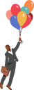 پیش‌نمایش فایل businessman-character-soars-through-the-sky-on-a-cluster-of-colorful-balloons-9296644 از پک کسب و کار