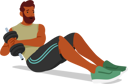 پیش‌نمایش فایل fit-man-engages-dumbbell-floor-exercises-9594495 از پک تناسب اندام