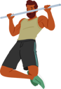 پیش‌نمایش فایل fit-man-performing-chin-ups-9594492 از پک تناسب اندام
