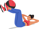 پیش‌نمایش فایل fit-woman-performing-leg-press-exercise-with-a-stability-ball-9594479 از پک تناسب اندام