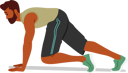 پیش‌نمایش فایل fitness-male-character-doing-intense-floor-legs-workout-9594497 از پک تناسب اندام