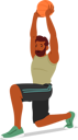 پیش‌نمایش فایل fitness-man-lunges-with-ball-engaging-his-lower-body-muscles-for-strength-and-balance-9594494 از پک تناسب اندام