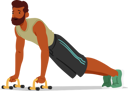 پیش‌نمایش فایل fitness-man-performing-push-ups-on-floor-bars-9594496 از پک تناسب اندام