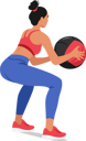 پیش‌نمایش فایل fitness-woman-performing-squats-with-a-ball-9594472 از پک تناسب اندام