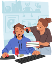 پیش‌نمایش فایل angry-mother-trying-to-break-through-son-headphone-zone-and-grab-his-attention-from-the-computer-9594532 از پک نوجوانان