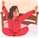 پیش‌نمایش فایل little-girl-wakes-up-9649823 از پک روال روزانه