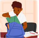 پیش‌نمایش فایل schoolboy-places-things-into-his-bag-9649845 از پک روال روزانه